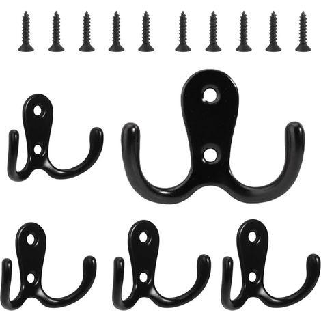15 pièces Crochet à Visser Extérieur en Forme de Losange avec Boucle de Sécurité, Crochets Muraux Inox pour Suspendre Guirlande Lumineuse, Mangeoires à Oiseaux, Plantes, Plafond et Bois (1/5)