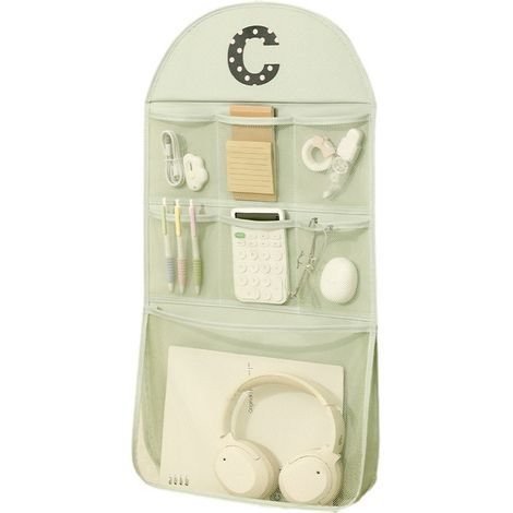 Porte-objets de montage mural, porte-objets de fenêtre, grand organisateur de rangement, organisateur sur la porte, rangement au-dessus de la porte avec fenêtre transparente Sac de rangement (1/5)