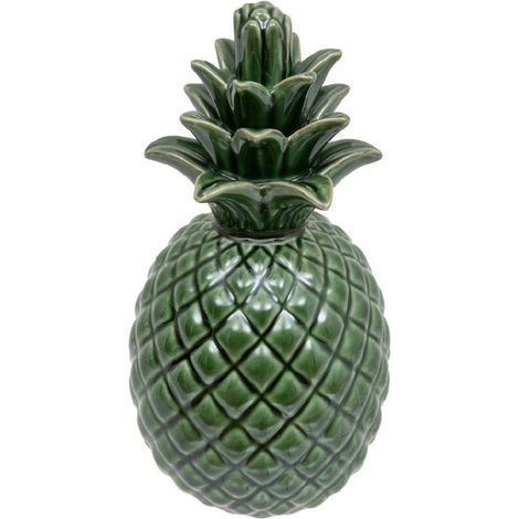 Ananas Déco en Céramique "Exotic Panama" 20cm Vert (1/2)