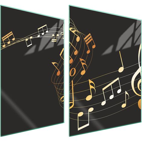 PLAQUE DE PROTECTION EN VERRE POUR POÊLE 70x52 MUSIC (1/5)