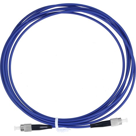 Câble optique blindé 1 fibre monomode FC/UPC bleu 5 mètres, cordon de brassage blindé (1/5)
