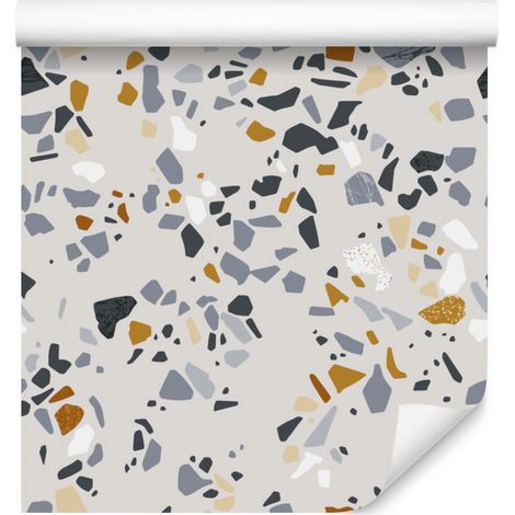 Papier peint terrazzo multicolore pour salon et chambre 50x1000 cm (1/5)