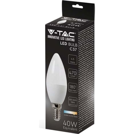 V-Tac VT-1855 Lampadina LED 4,5W E14 candela bianco naturale 4000K - SKU 2142581