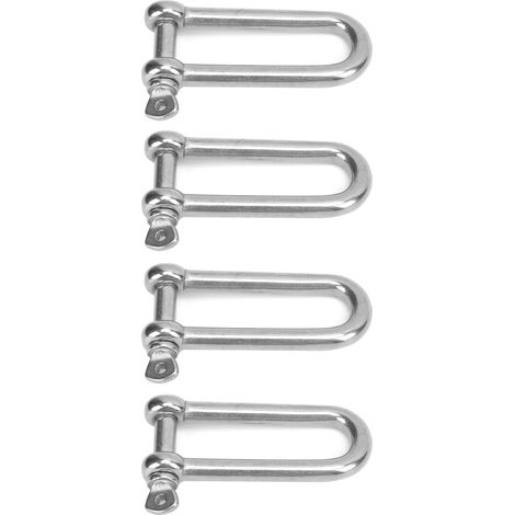 4 manilles en U en acier inoxydable, rallonges pour élingues en U, manilles de levage pour câbles métalliques, 6 mm / 0,2 po (1/5)