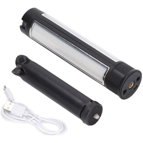Lampe de travail LED pliable à trois faces avec trépied et chargement USB, idéale pour la photographie en extérieur et le camping
