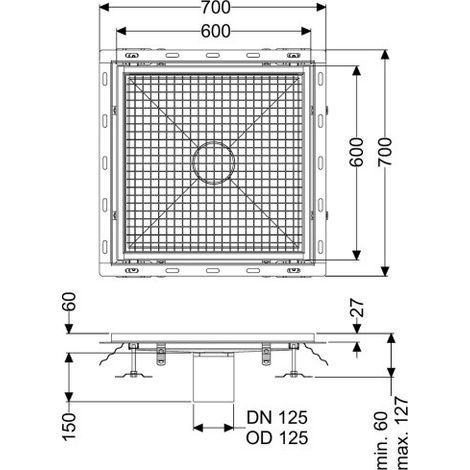 KESSEL 6360600 bac de sol Ferrofix