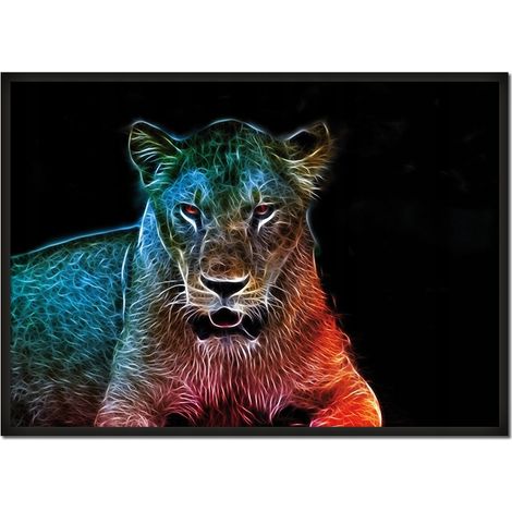Bild Poster im Rahmen 43x33 cm Tiger P664 (1/4)