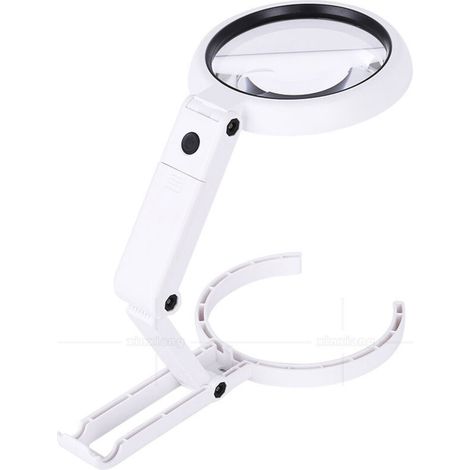 Loupe de bureau pliable à 8led, 90mm, prise USB pour lire et réparer les circuits imprimés 10 fois (1/5)
