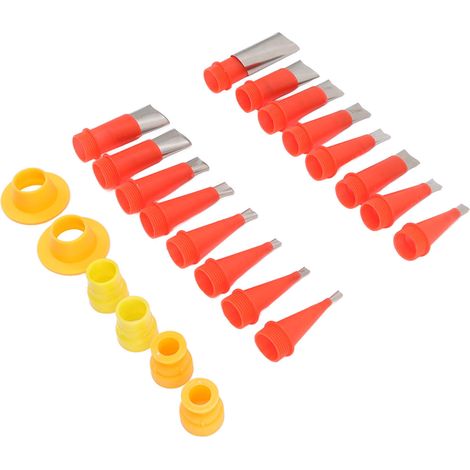 Ensemble de 16 applicateurs de calfeutrage en acier inoxydable et de 6 outils de finition pour calfeutrage de base de connexion pour la décoration intérieure (1/5)