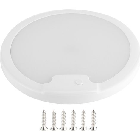 Plafonnier LED ultra-plat 12V 24V pour camping-car caravane, lampe de toit intérieure blanc, éclairage RV design fin (1/5)