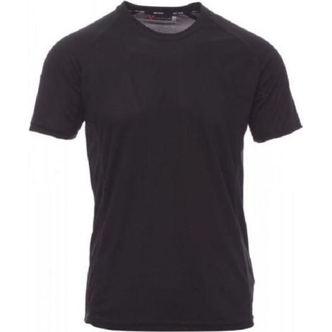 camiseta técnica lisa. 100% poliéster. manga corta. color negro. uso casual o laboral ligero. peso 150 g/m² - payper talla l