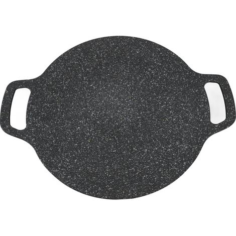 Runde Grillpfanne im koreanischen Stil, Aluminium, antihaftbeschichtet mit medizinischer Steinbeschichtung, 38 cm / 15 Zoll, für Fleisch und Meeresfrüchte. (1/5)