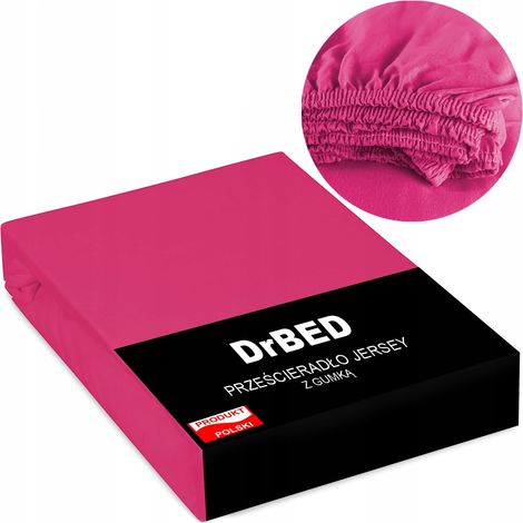 Sábana bajera ajustable 90x200 Algodón Jersey Elástico ROSA Polaco (1/4)
