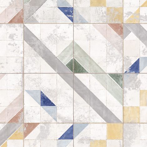 Carrelage Vintage Multicolore 45,2x45,2x0,95 cm Lorena - Sol et mur intérieur (vendu par carton de 1,02 m²) - RO'MA CARRELAGE