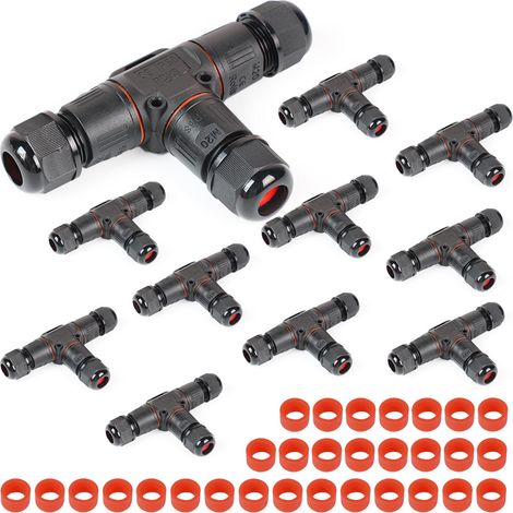Connecteur de Câble Étanche 3 Pôles IP68 3-12 Mm 10 Pièces Forme (1/5)
