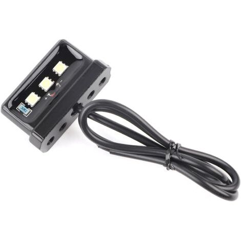 Universelle LED-Rückleuchte für Motorradkennzeichen, kompatibel mit allen Motorradmarken und -modellen (schwarz)