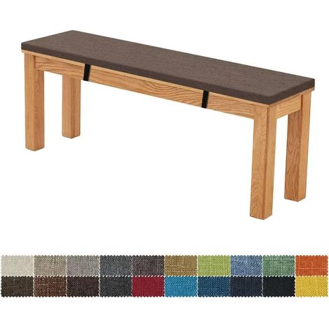 Coussin de Banc 140X35X3CM Amovible Lavable Double Antidérapant Hautement Élastique Convient pour Bancs de Jardin, Balançoires, Patios, Bancs d'Intérieur(Brun Sec) (1/5)