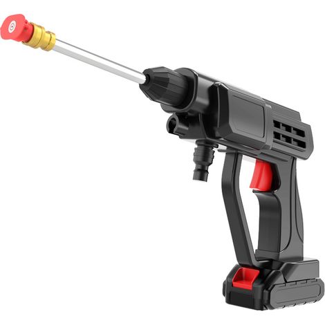 Nettoyeur haute pression, 22 bars, avec pulvérisateur à mousse, tuyau de 5 m, pour jardin et voiture - 24 V (avec une batterie) (1/5)