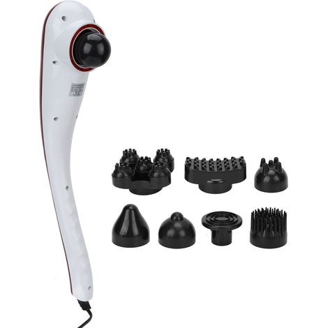 Massageur Corporel Portable 8 Têtes 10 Niveaux de Puissance Lumière Rouge Tissus Profonds pour Dos Épaules Bras Prise EU 220V (1/5)