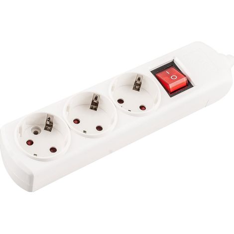 Base blanche interrupteur onlex t/t sans câble 3 prises (1/2)