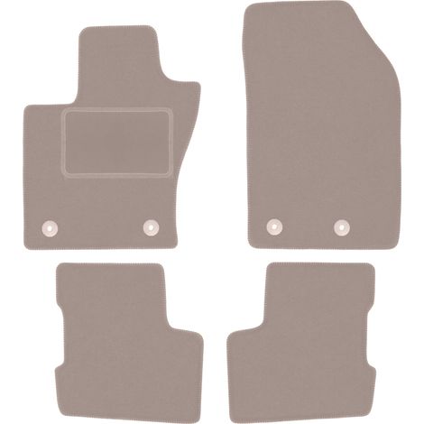 Tapis de sol en velours beige pour : Fiat 500X II crossover (2018-) (1/5)