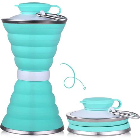 Boîteille d'eau pliable en siliCône (vert)-Fei Yu