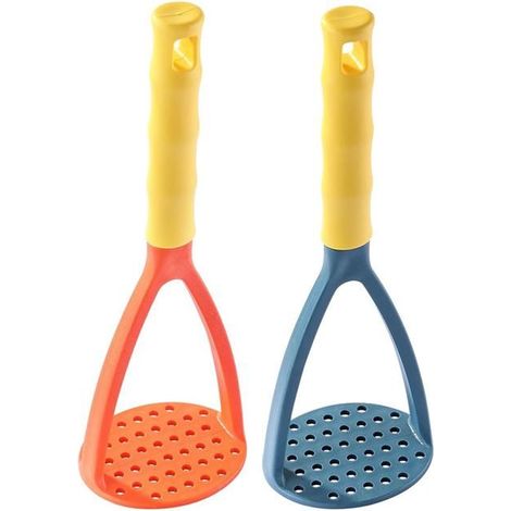 Presse-Purée en Plastique, Presse-Purée en Plastique, Presse-Purée Coloré, Outil de Cuisine pour Pommes de Terre, Fruits et Légumes (1/4)