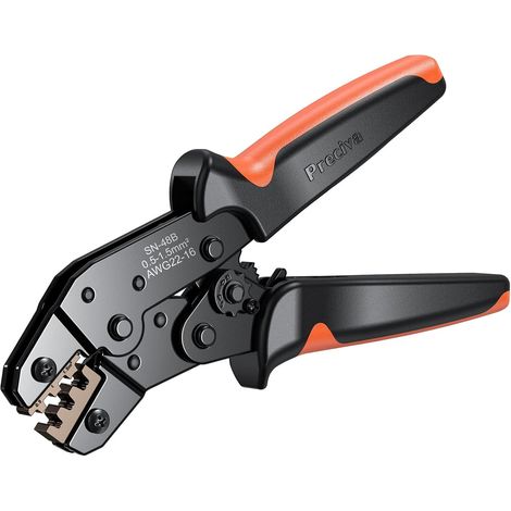 Pince à Sertir pour Connecteur Bêche, 0.5-1.5mm²/22-16 AWG Pince à Sertir électrique, Pinces Personnalisées pour un Sertissage Solide, La Pression est Réglable, Pour Commutateurs, Batteries,etc. (1/5)