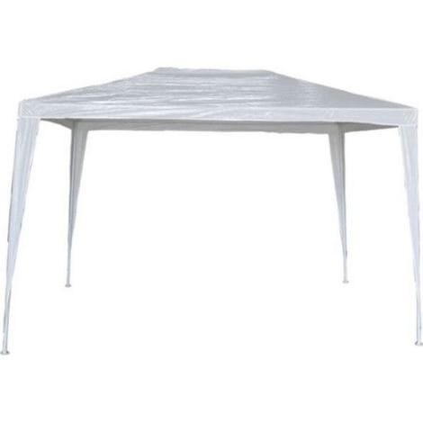 Gazebo Macon telaio in acciaio verniciato e telo in polietilene mt 2x3 bianco per giardino esterno Bianco 2x3 mt (1/4)