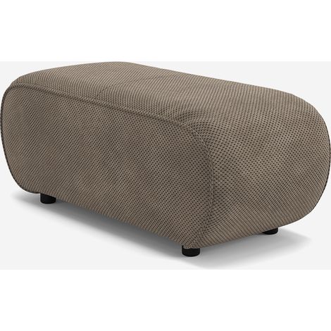 Modularer Samt-Fußhocker für modernes Wohnzimmer Gardena - Braun (1/4)