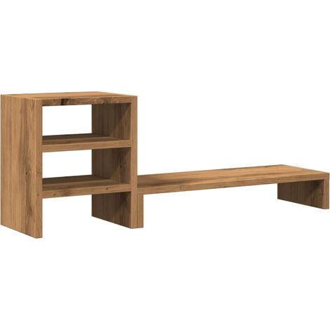 Supporto per monitor tavolo scrivania mobile e organizer in legno ingegnerizzato marrone 020044953