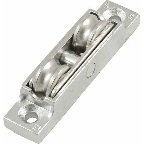 Essieux pour fenêtre coulissante - 12 mm - Métal - Roulettes - Poulie à double roue (1/4)