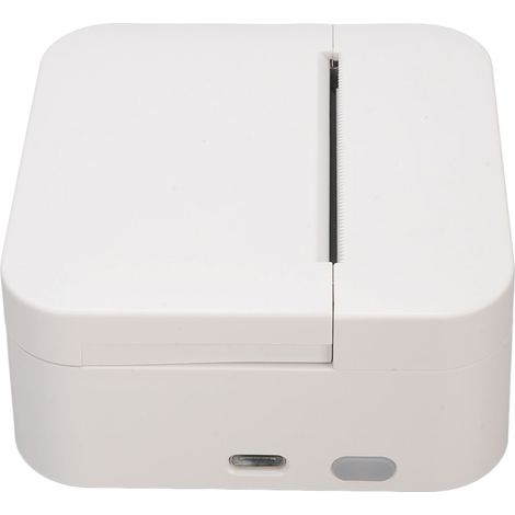 Mini imprimante thermique autocollante Bluetooth portable de poche pour étiquettes, carnets, notes, photos, études (blanche) (1/5)