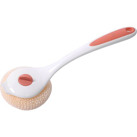 Brosse à récurer douce anti-rayures pour vaisselle, démontable, idéale cuisine et restaurant (manche court) - Vert (1/2)