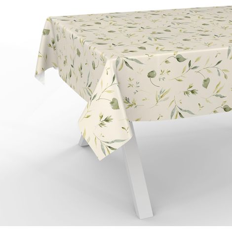 Nappe en Toile cirée Lavable - pour Jardin - Résistante à l'eau - Motif Floral - 140 x 140 cm (1/5)