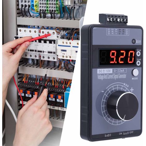 Générateur de signaux de tension numérique portable 0-10V, générateur de signaux de courant 0-22mA, boucle de source de débogage analogique. (1/5)