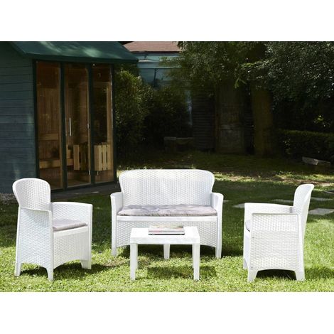 Garten-Lounge-Set Alesandro, Outdoor-Sofa für 4 Personen, Weiß (1/5)