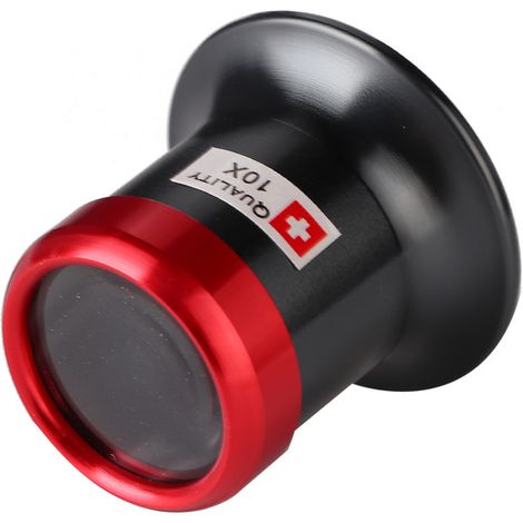 Outils de réparation de montres Loupe Verre saphir Lentille en métal Barillet avec trous (10x) (1/5)