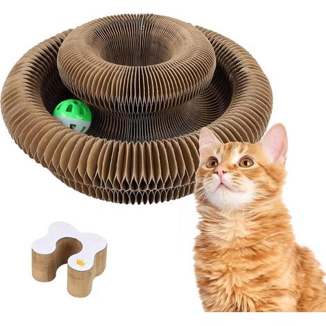 Reiteag KittySpin Spin Royaume Felin, Griffoir Interactif pour Chats, Ouet Interactif pour Durable Design Réversible, Adapté À Toutes Les Tailles (1/5)