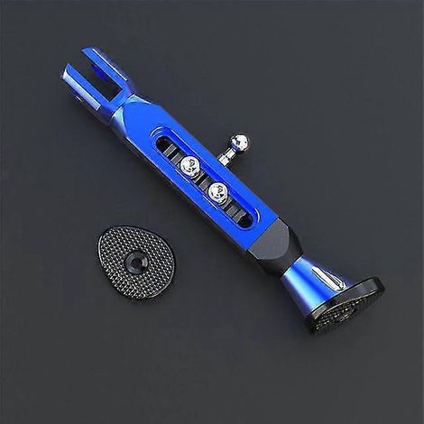 Stück verstellbarer CNC-gefräster Motorradständer aus Aluminium – Blau