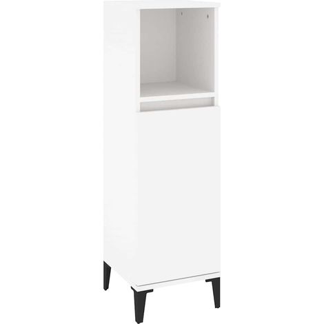 Maison Exclusive - Badschrank Weiß 30x30x100 cm Holzwerkstoff (1/5)