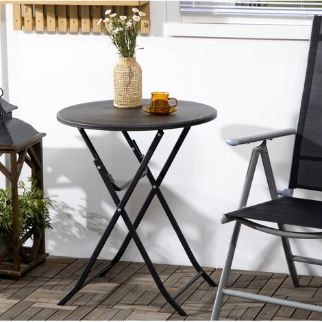 tavolo pranzo 60 cm pieghevole effetto legno HAVRYA (1/4)