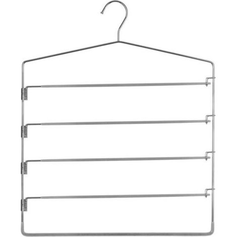Cintre pantalons - 37 x 44,5 cm - Métal - Gris - Mixte (1/3)
