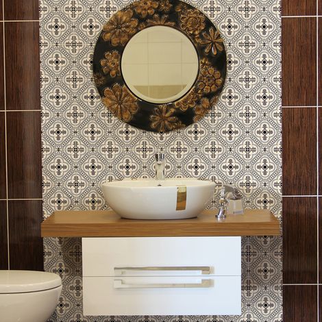 Sticker Mural Carrelage adhésif Cuisine Salle de Bain - 30 STICKERS CARRELAGES AZULEJOS MAYRA - 30stickers10x10cm (1/5)