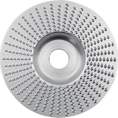 Hartmetallbeschichtete Holzschleifscheibe, flach, silber, 1 Stück (1/4)