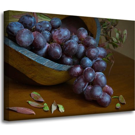 Leinwanddruck „Küche Traube“, 70 x 50 cm
