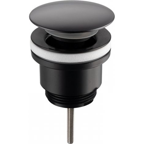 Noir mat bonde, Pop Up，Bouchon universel compatible avec lavabo et bidet avec ou sans trop plein