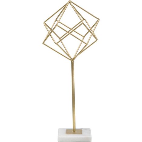 Objet Déco en Métal "Cube" 41cm Or (1/5)