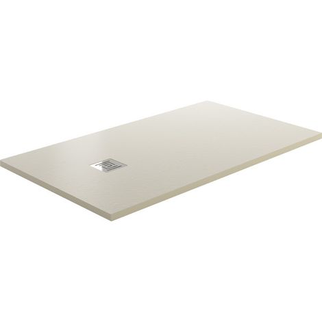 ARDESIA - PLATO DE DUCHA DE RESINA MINERAL - Mampara de ducha - Beige - 100X70CM (1/5)