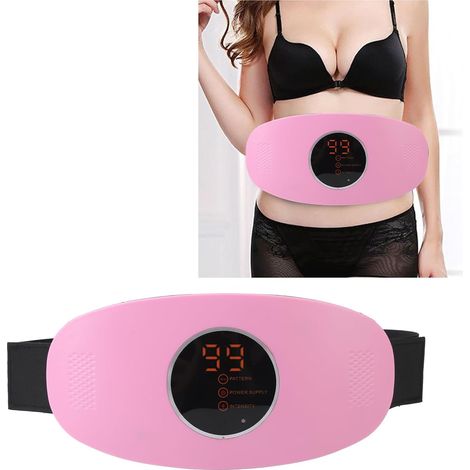 Massaggiatore addominale regolabile, 24 cm, per uso fitness, 11,8 x 4 x 24 cm, cintura massaggiante con 6 impostazioni regolabili, display LCD touch intelligente (1/5)